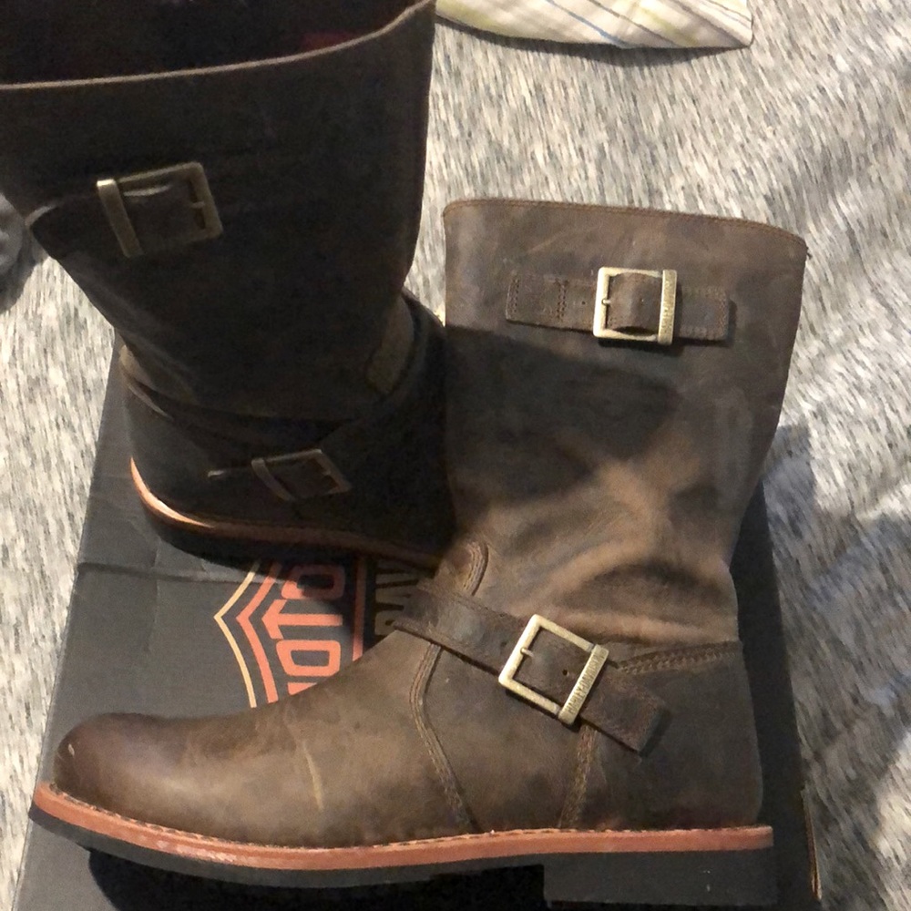 Harley Davidson Brown Riding boots.